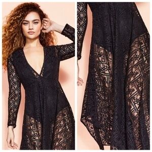 🆕Royalty by Maluma dress: black lace design w/curve-hugging bodysuit lining